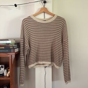 Miou Muse brown & cream knit sweater